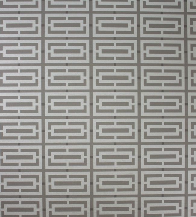 Kikko Trellis Vinyl Wallpaper by Osborne & Little Cocoa/Pale Gilver