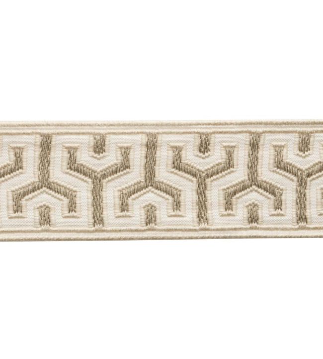 Otero Embroidered Border Trimming by Samuel & Sons White Sands