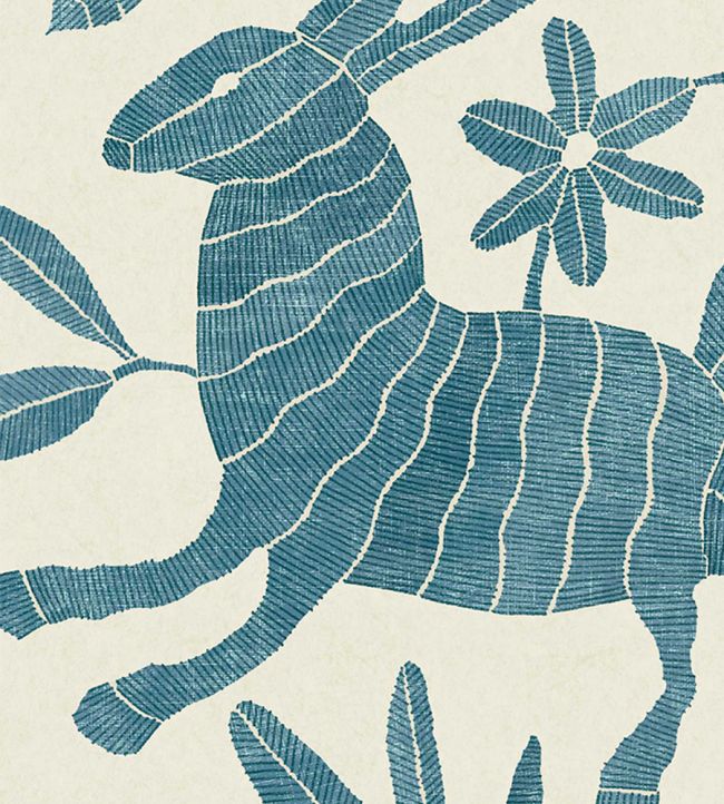 Otomi Wallpaper by Lewis & Wood Bluebird