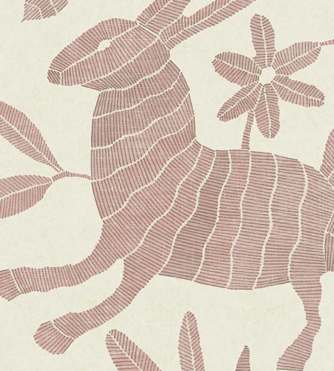 Otomi Wallpaper by Lewis & Wood Bunny Pink