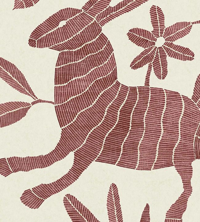Otomi Wallpaper by Lewis & Wood Rosy
