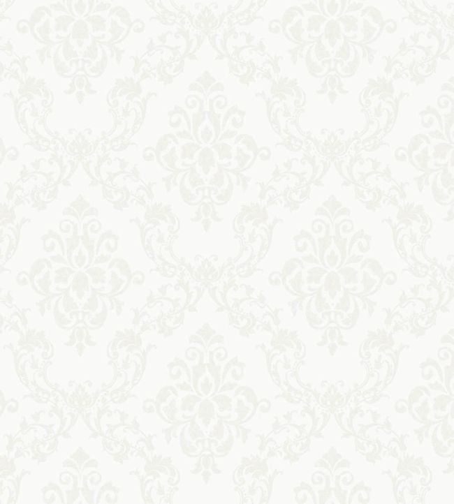 Ottilia Wallpaper by Borastapeter White