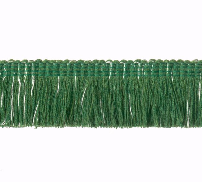 Outdoor Moss Fringe 40mm Trimming by Houles Green