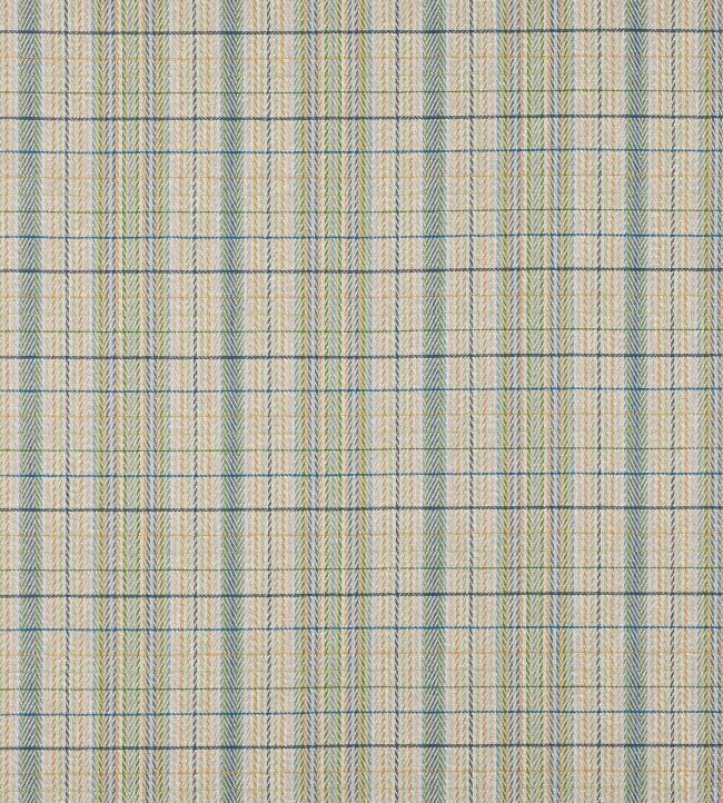 Oxana Check Fabric by Jane Churchill Navy/Green