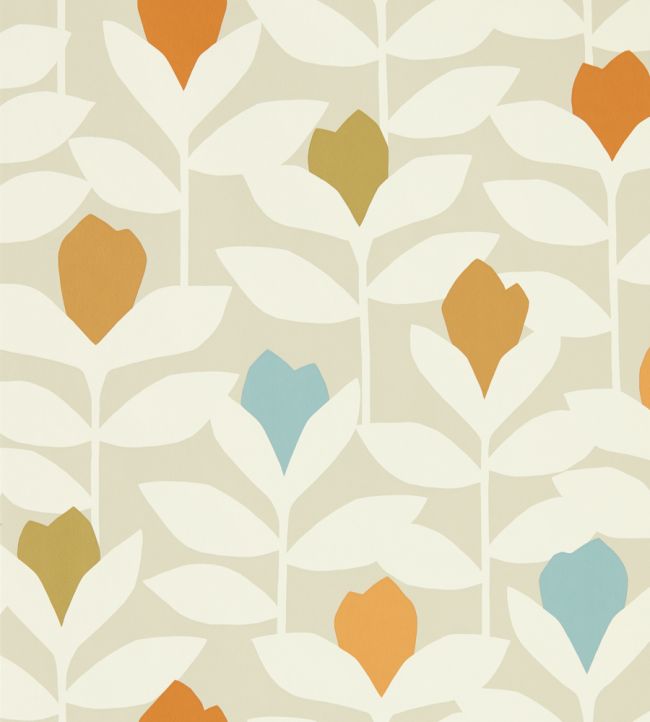 Padukka Wallpaper by Scion Tangerine