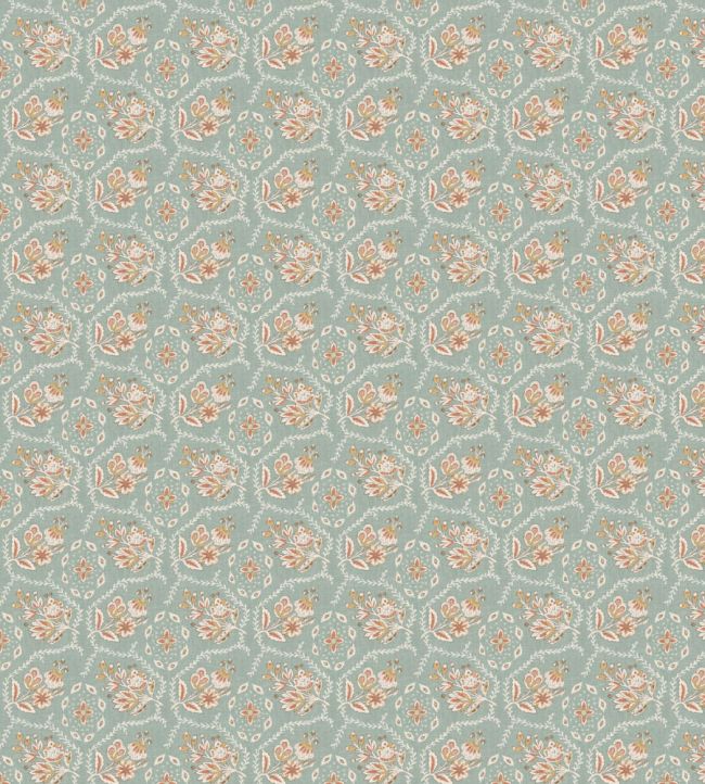 Pagelle Fabric by Nina Campbell Aqua