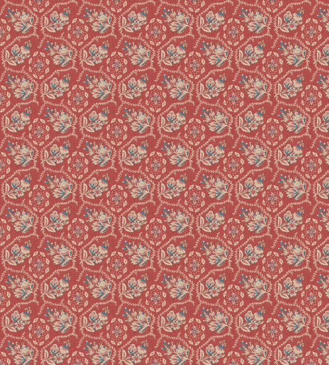 Pagelle Fabric by Nina Campbell Red