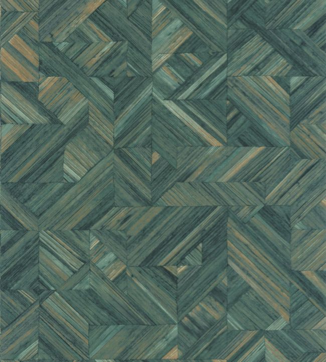 Paille Wallpaper by Casadeco Vert Canopee