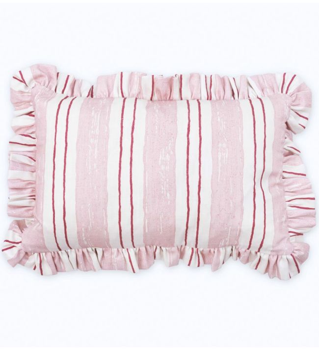 Painter's Stripe Cushion 51 x 33cm by Barneby Gates Pink