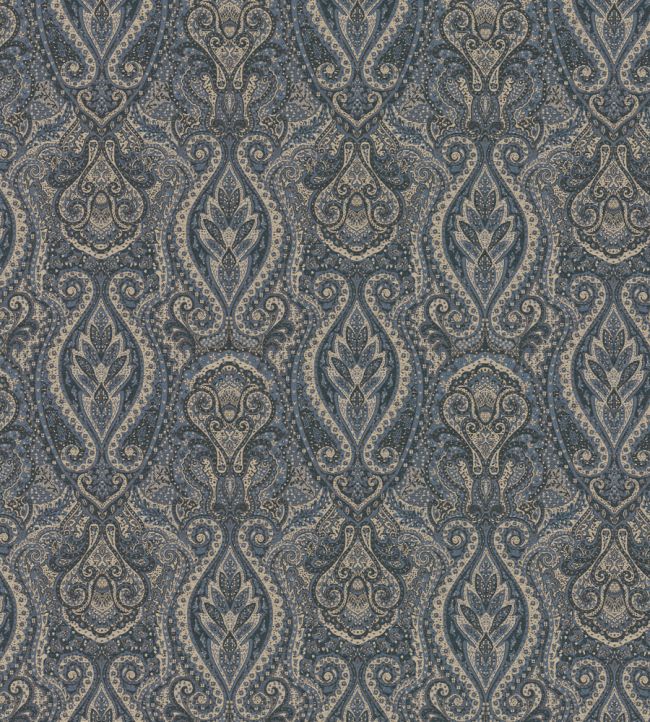 Paisley Fabric by Nobilis Navy