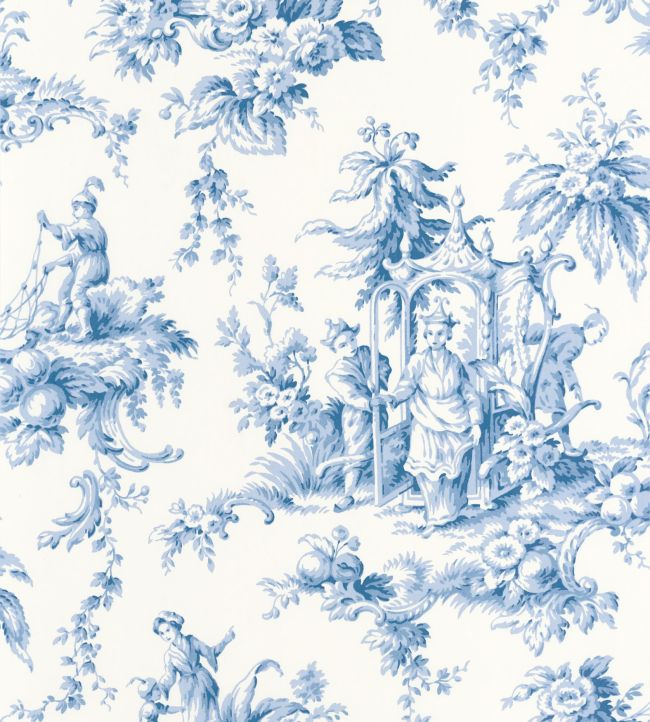 Palais De Chine Wallpaper by Casadeco Bleu Faience