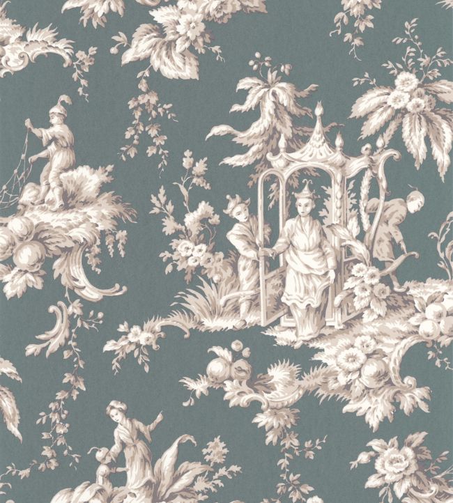 Palais De Chine Wallpaper by Casadeco Vert Emeraude