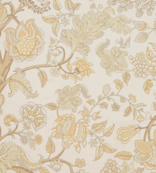 Palampore Trail in Landsdowne Linen Fabric by Liberty Pewter