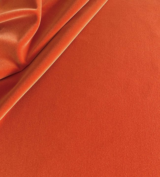 Palis Velvet Fabric by Ian Sanderson Clementine