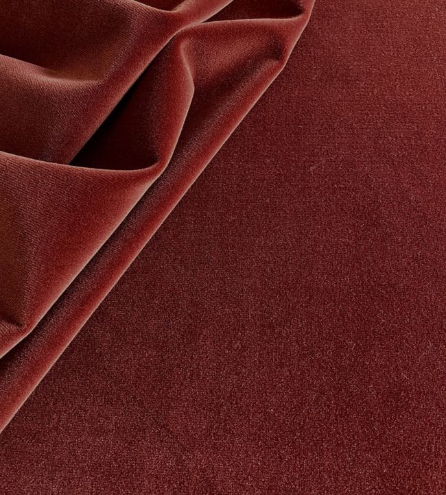 Palis Velvet Fabric by Ian Sanderson Russet