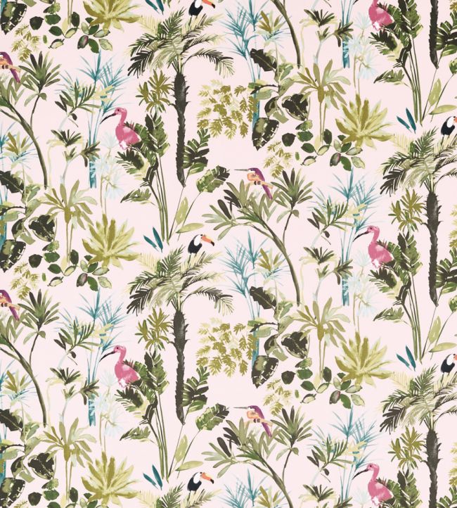 Palm Velvet Fabric by Studio G Blush