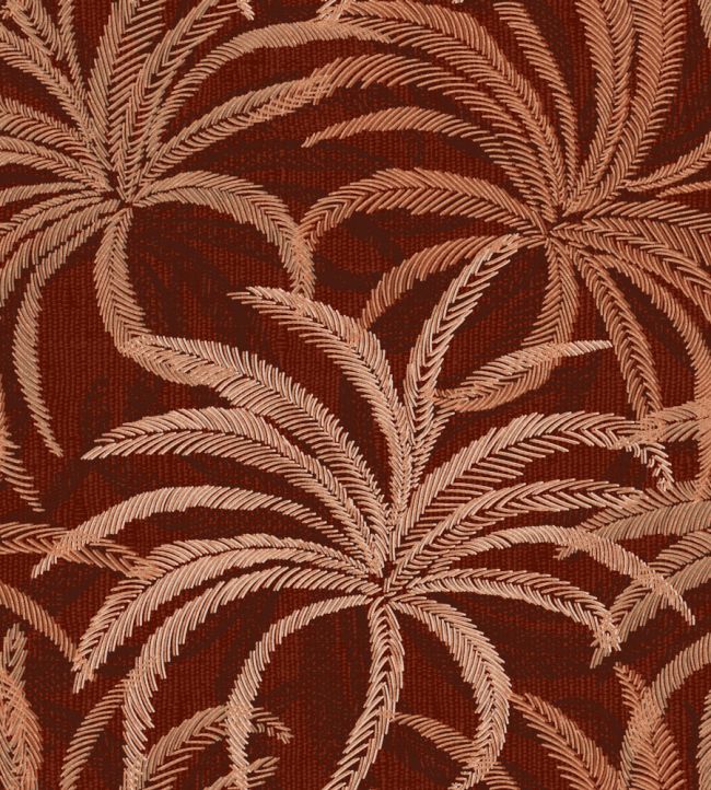 Palmetto Fabric by Arley House Carmine
