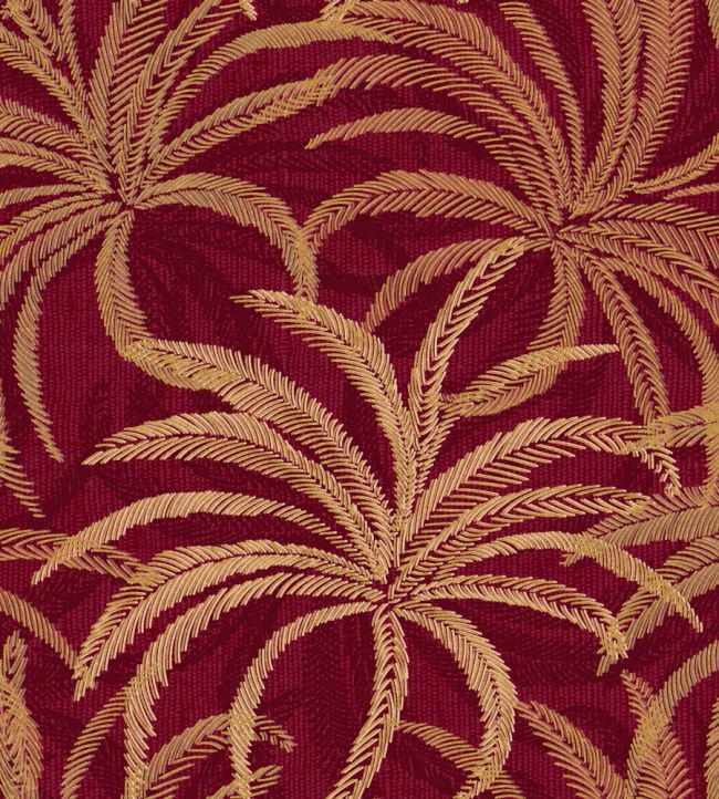 Palmetto Fabric by Arley House Goji