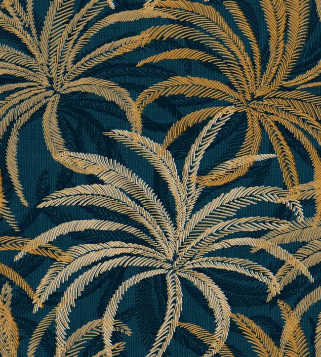 Palmetto Fabric by Arley House Lapis