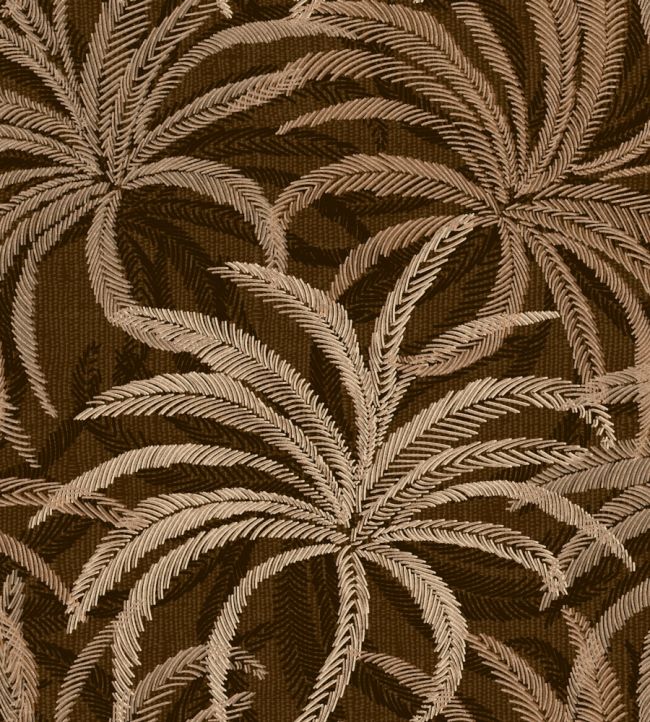 Palmetto Fabric by Arley House Umber