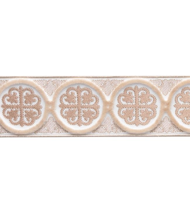 Paloma Velvet Border Trimming by Samuel & Sons Blush