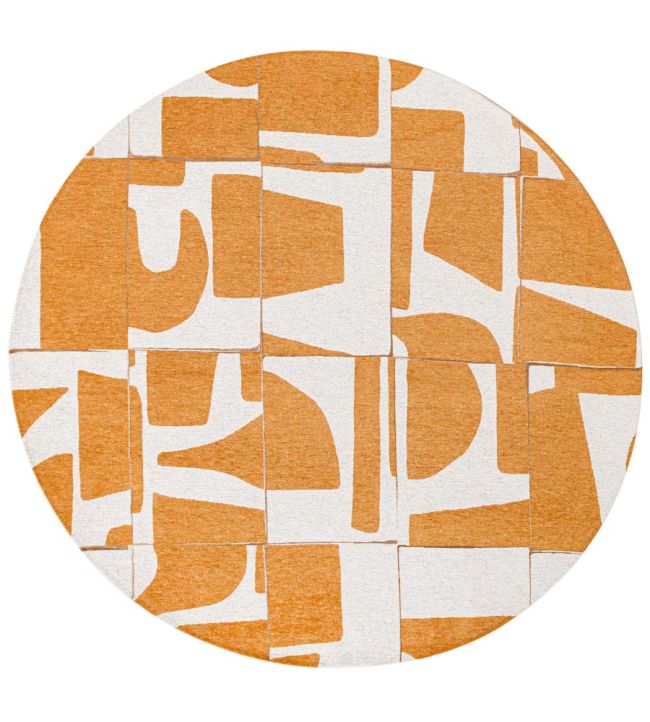 Louis De Poortere Papercut Round rug Curry 115527 Curry