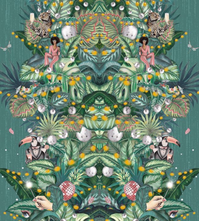 Paradise Party Wallpaper by Brand McKenzie Eucalyptus