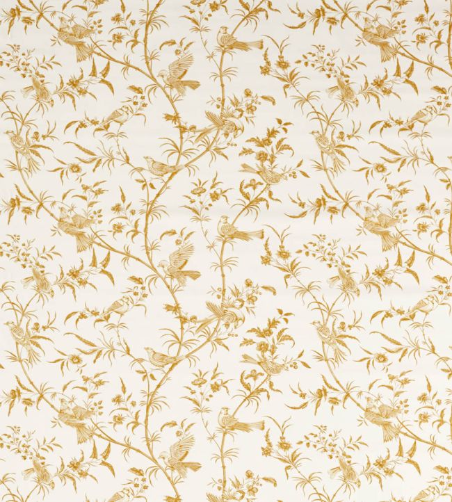 Paradise Woods Toile Fabric by Sanderson Mustard
