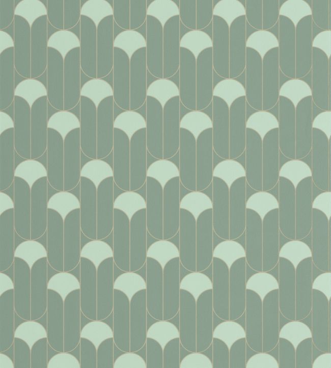 Paris Wallpaper by Caselio Vert De Gris
