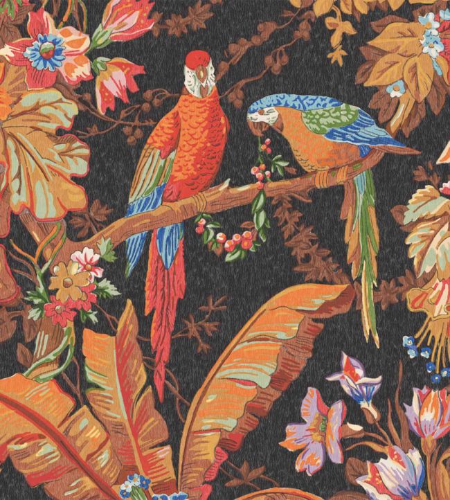 Parrot Talk Wallpaper by Woodchip & Magnolia Terracotta Sunset
