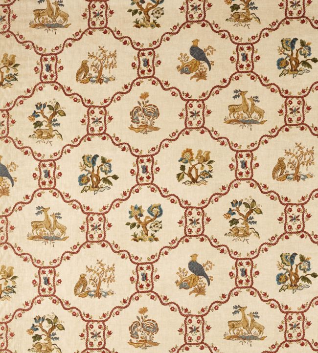 Partridge & Pear Fabric by Sanderson Fig/Wheat