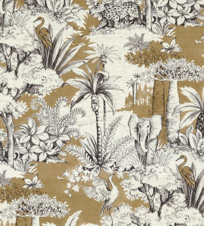 Passaro Fabric by Camengo Ocre