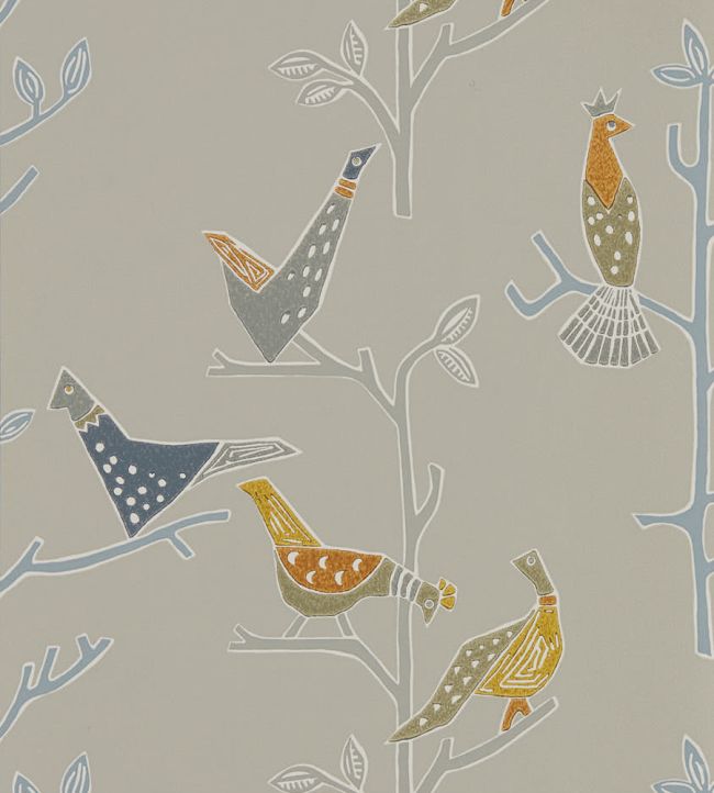 Passaro Wallpaper by Scion Cinnamon / Slate