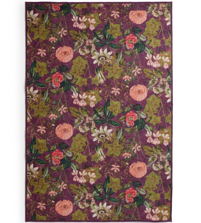 Clarke & Clarke Passiflora rug Mulberry CCPASSMUWA7615 Mulberry