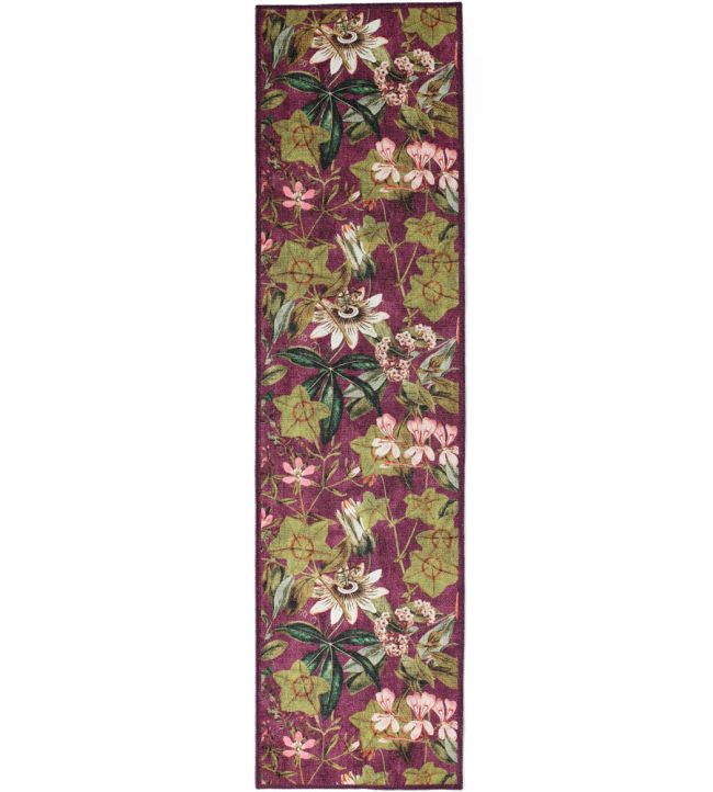 Clarke & Clarke Passiflora Runner rug Mulberry CCPASSMUWA6123 Mulberry