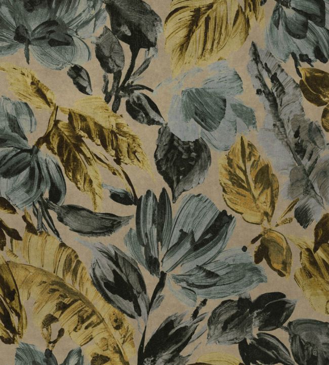 Passiflora Fabric by Warwick Midnight