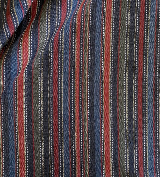 Patoli Stripe Fabric by Ian Sanderson Indigo
