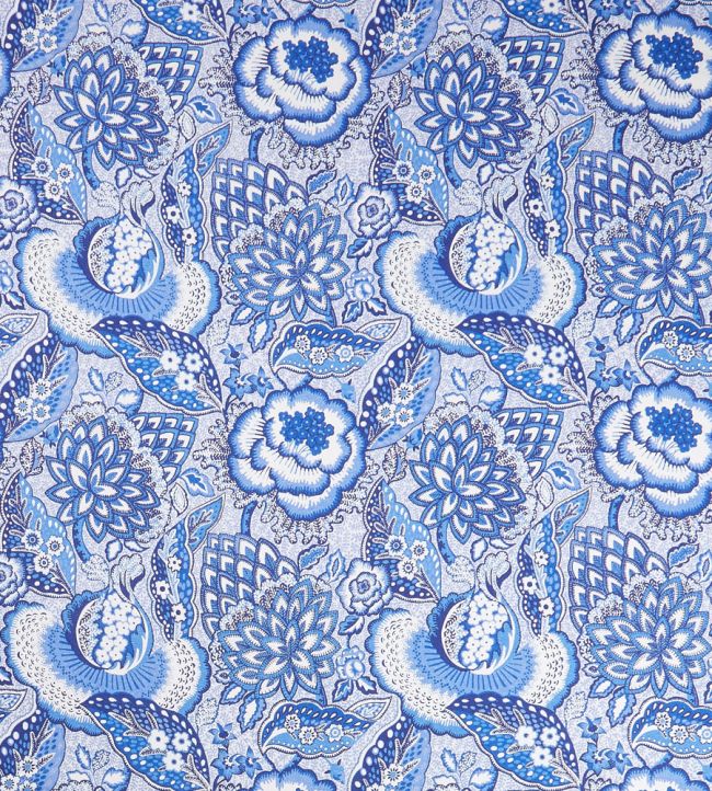 Patricia in Ladbroke Linen Fabric by Liberty Lapis
