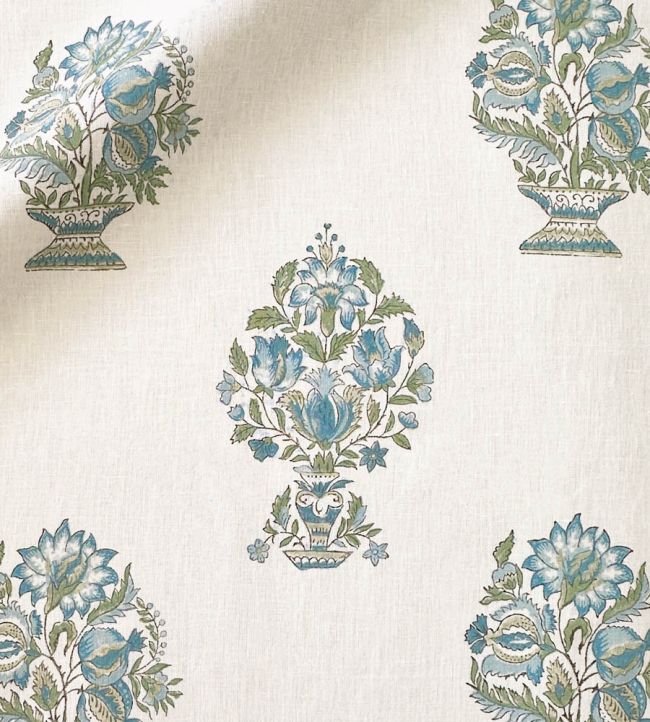 Pearmain Fabric by Ian Sanderson Celeste Blue