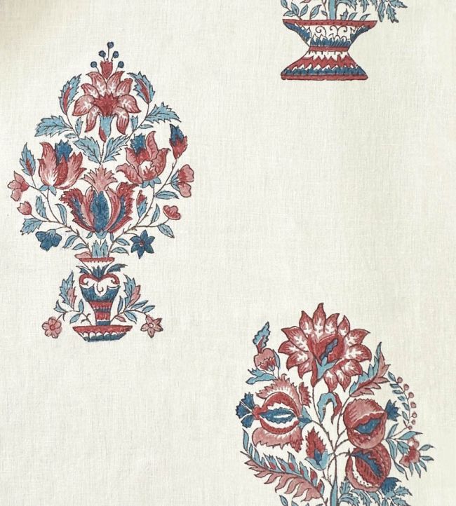 Pearmain Fabric by Ian Sanderson Rose Blue