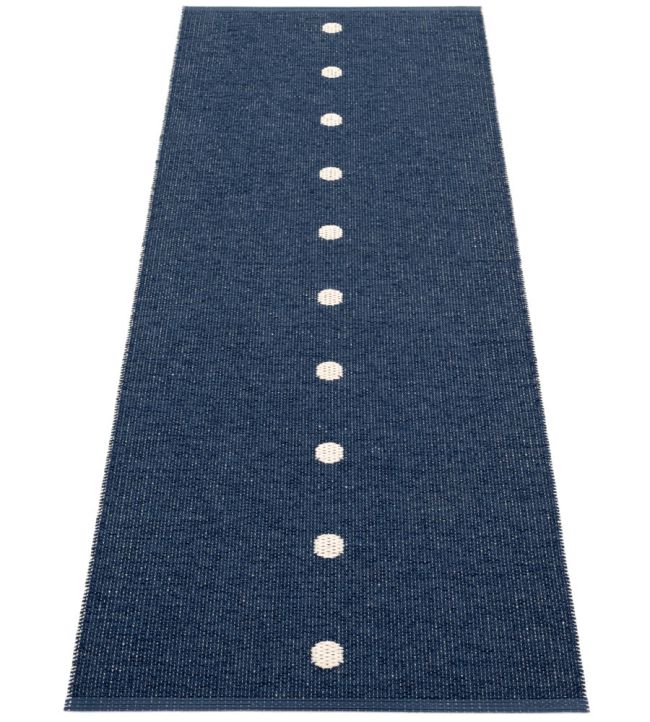 Pappelina Peg Runner rug Dark Blue/Vanilla PE3G720 Dark Blue/Vanilla