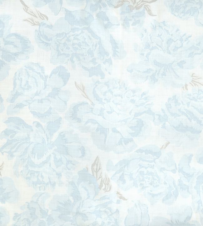 Peonies Fabric by Christopher Farr Cloth Pale Blue
