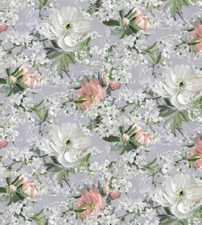 Peony Blossom Fabric by Designers Guild Platinum