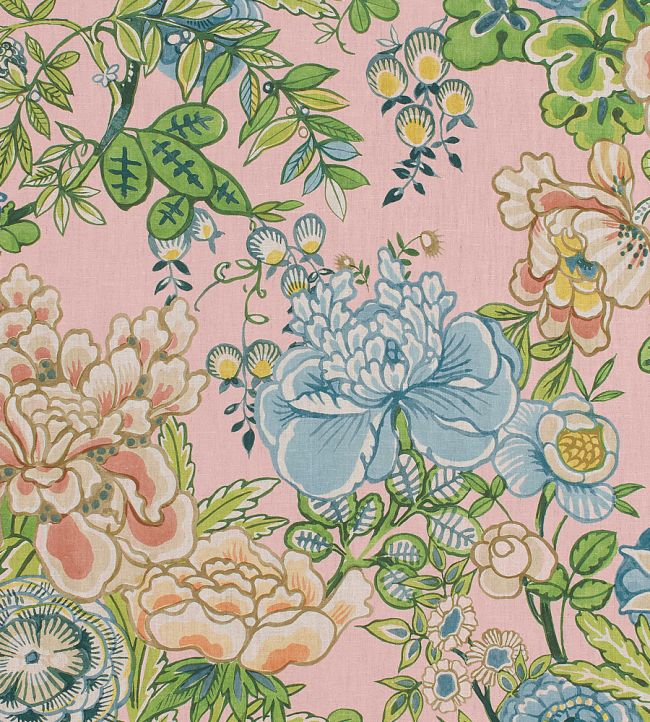 Peony Garden Fabric by Thibaut Blush