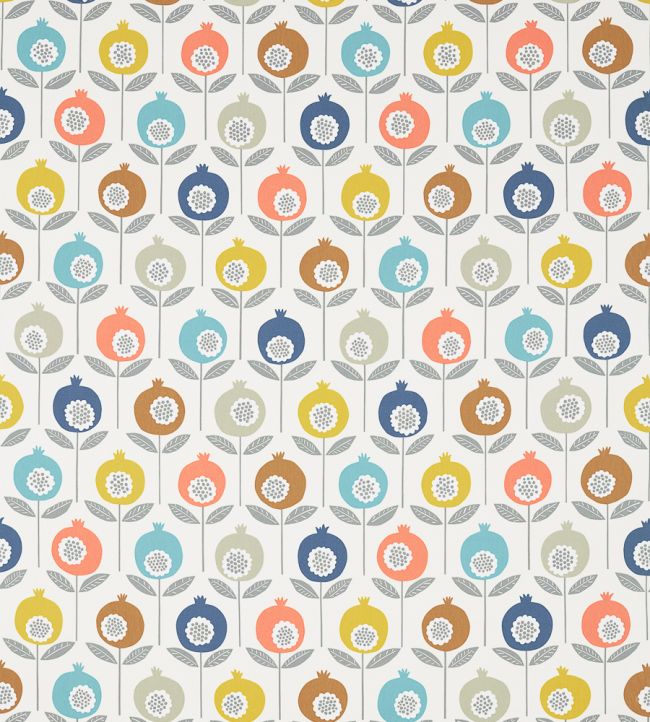 Pepino Fabric by Scion Pink Grapefruit / Sunshine
