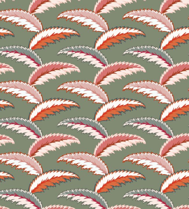 Persian Palm Wallpaper by Ottoline Sage Green