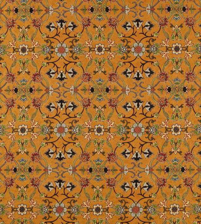 Persian Scroll Embroidery Fabric by Morris & Co Ochre