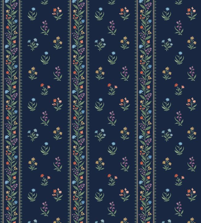 Petit Dapuri Fabric by Nina Campbell Navy