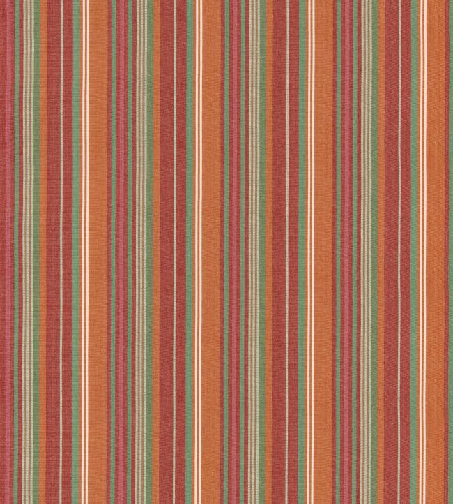 Petra Stripe Fabric by GP & J Baker Red/Green