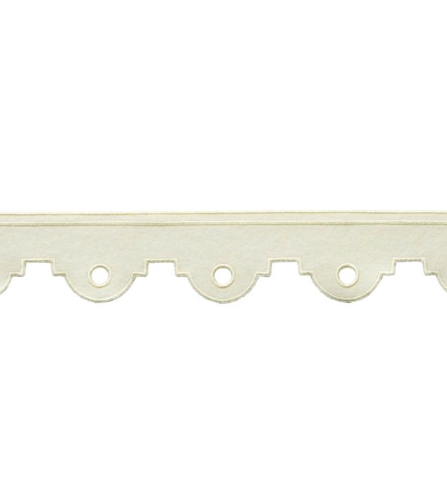 Peyton Embroidered Border Trimming by Samuel & Sons Cream
